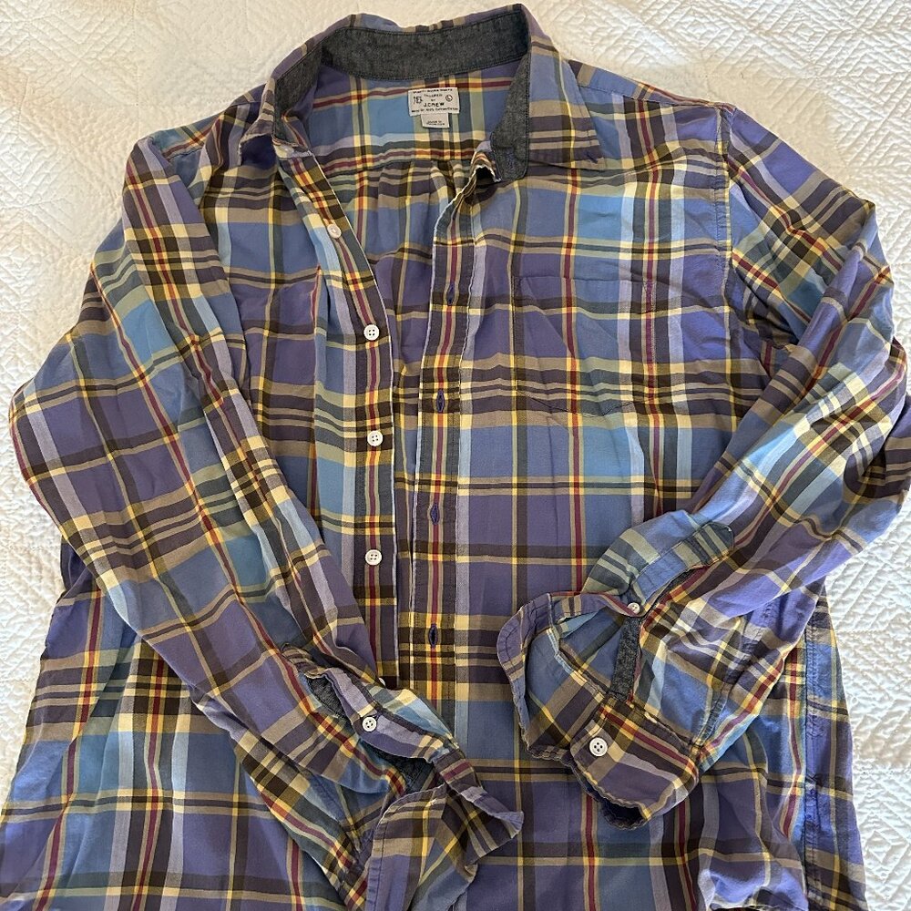 JCrew 3 shirt bundle M's Large Slim Fit Button Down Shirts- Excellent Condition